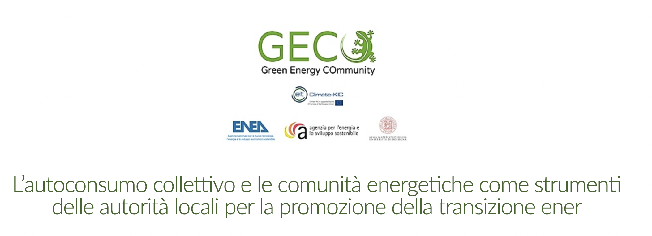 L’autoconsumo collettivo e le comunità energetiche come strumenti delle autorità locali per la promozione della transizione energetica